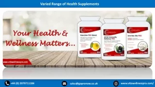 Varied Range of Health Supplements