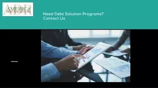 need debt solution programs contact us