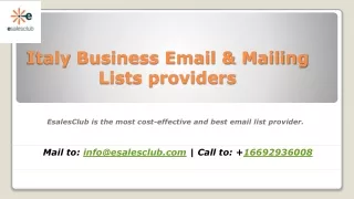 Italy Business email list