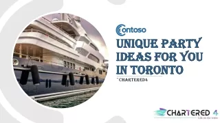 unique party ideas for you in toronto