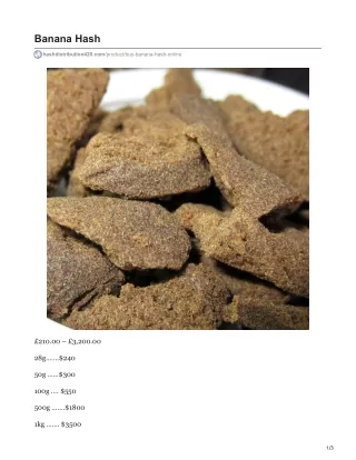banana hash
