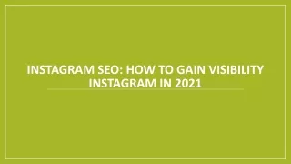 Instagram SEO 2021