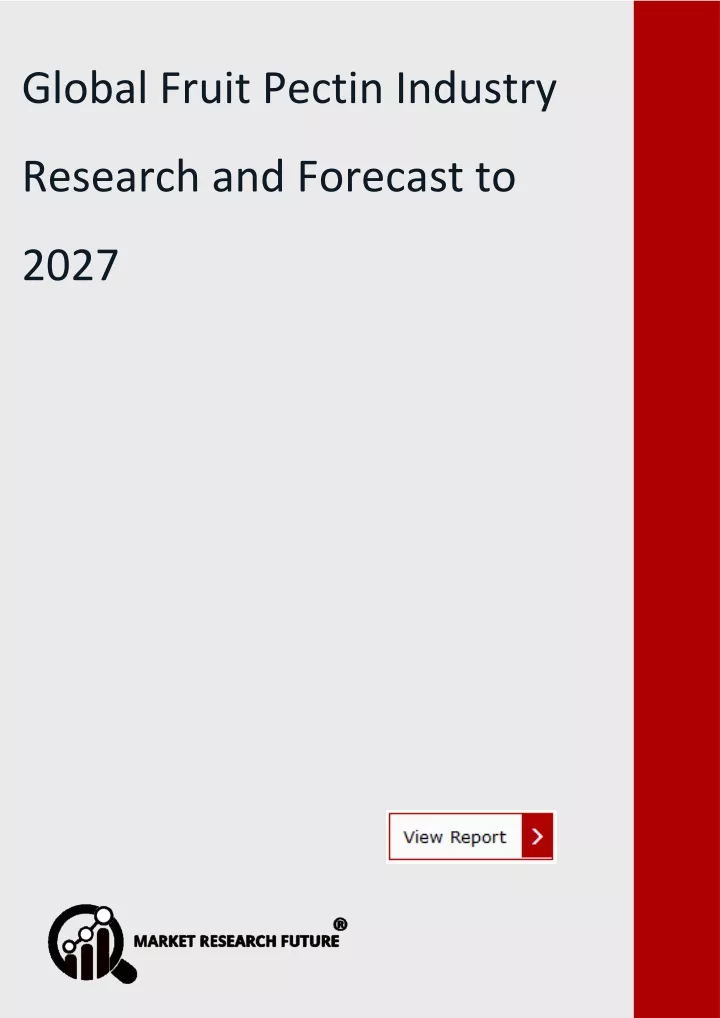 global fruit pectin industry research report