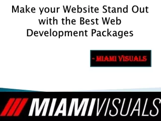 make your website stand out with the best web development packages