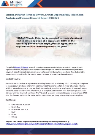 vitamin d market revenue drivers growth
