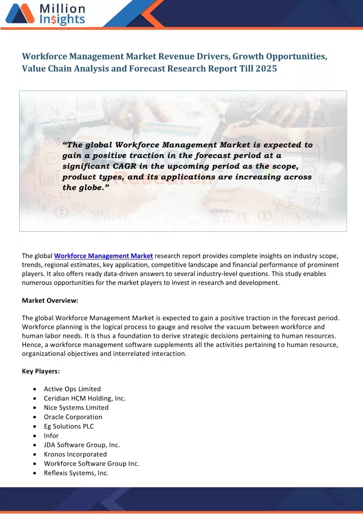 workforce management market revenue drivers
