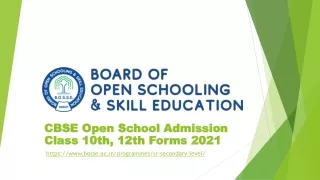 cbse open school admission class 10th 12th forms 2021
