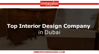 Top Affordable Interior Design | Immersion Designs