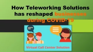 How Teleworking Solutions has reshaped businesses during COVID-19