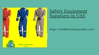 Safety Equipment Suppliers in UAE