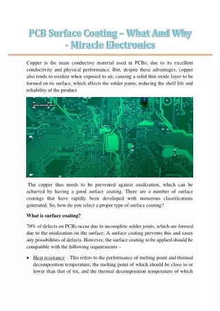 copper is the main conductive material used
