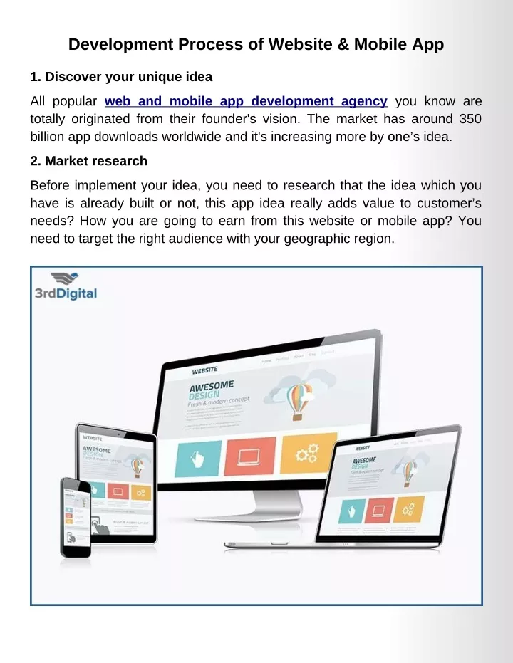 development process of website mobile app