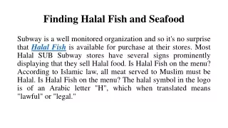 Halal Fish