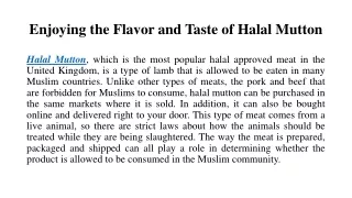 halal Mutton