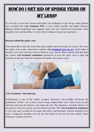 how do i get rid of spider veins