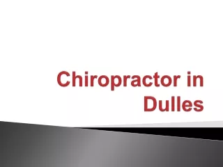 Chiropractor in Dulles