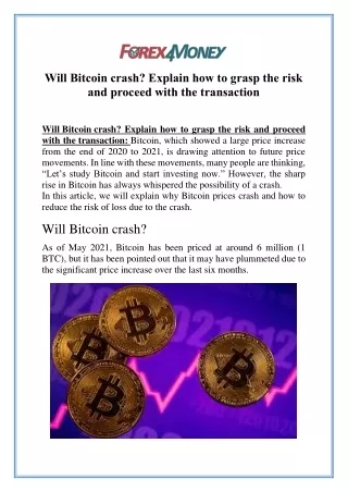 Can A Bitcoin Crash Be Expected?