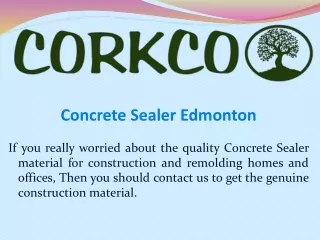 Concrete Sealer Edmonton
