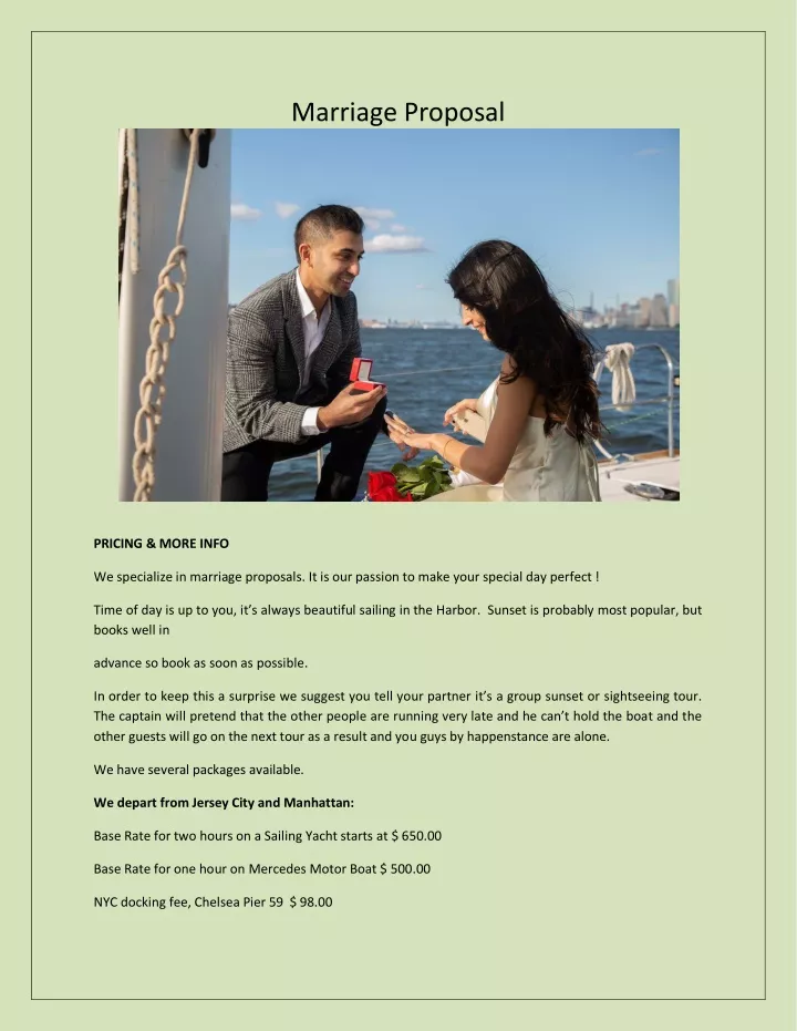 marriage proposal