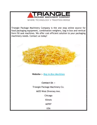 triangle package machinery company