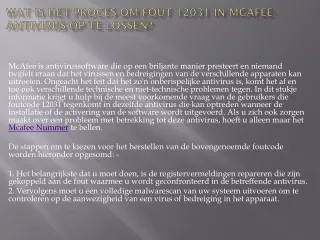 Contact Mcafee Nederland wij bieden online hulp