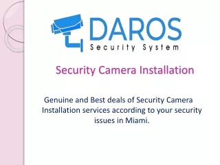 security camera installation