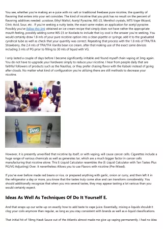 you see whether you re making an e juice with
