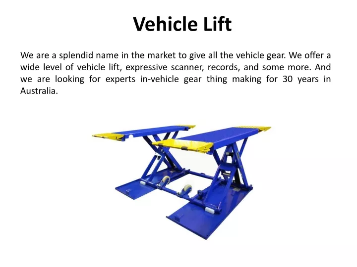 vehicle lift