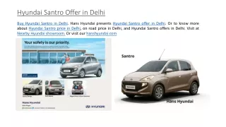 Hyundai Santro Offer in Delhi