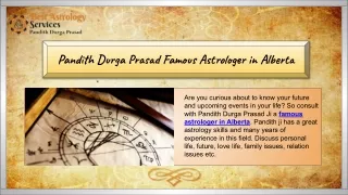 Pandith Durga Prasad Ji Famous Astrologer in Alberta