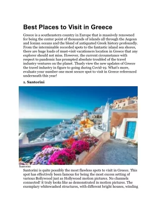 best places to visit in greece