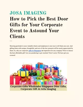 josa imaging how to pick the best door gifts