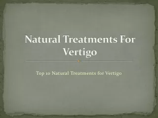 What are the natural treatments for vertigo