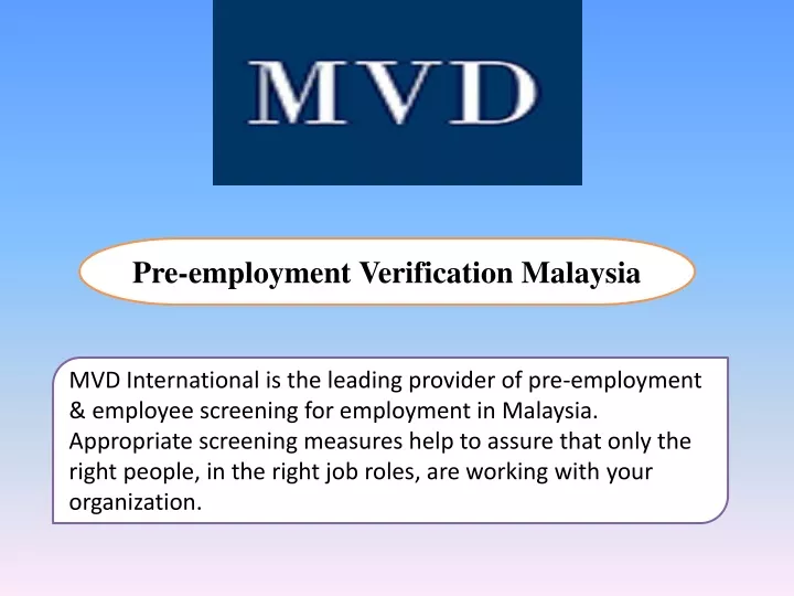 pre employment verification malaysia