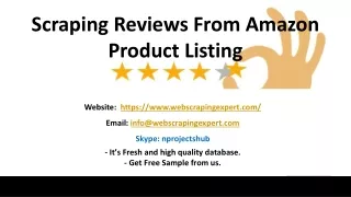 scraping reviews from amazon product listing