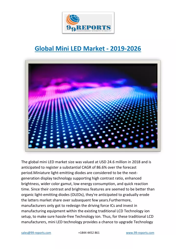 global mini led market 2019 2026