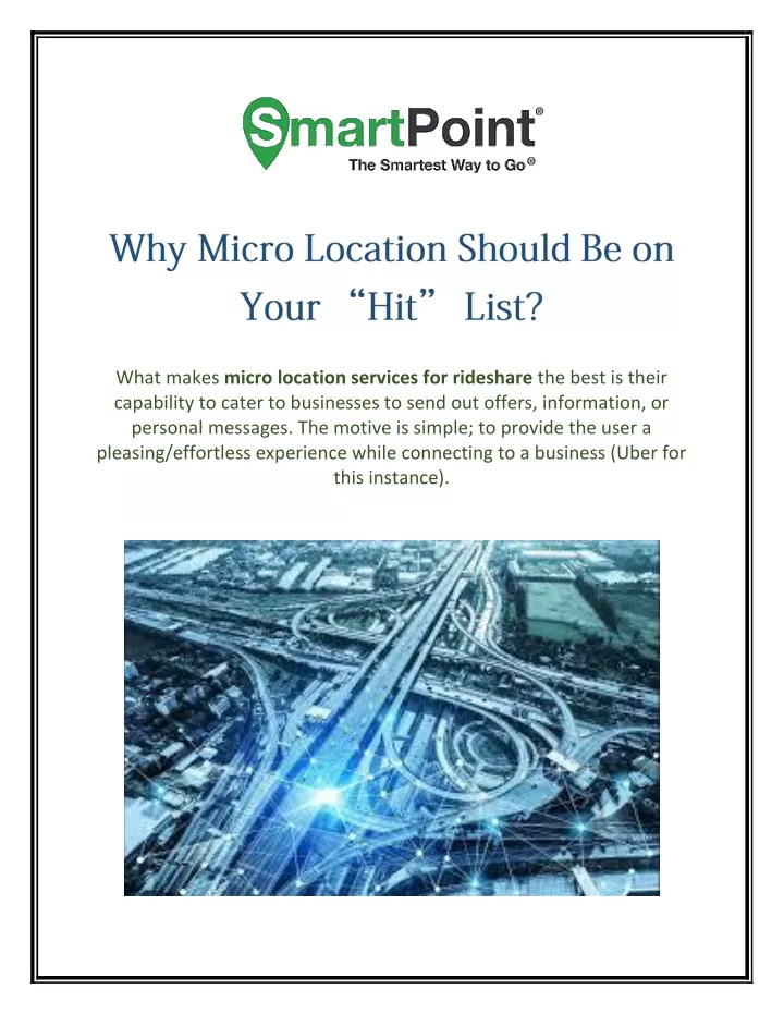 what makes micro location services for rideshare