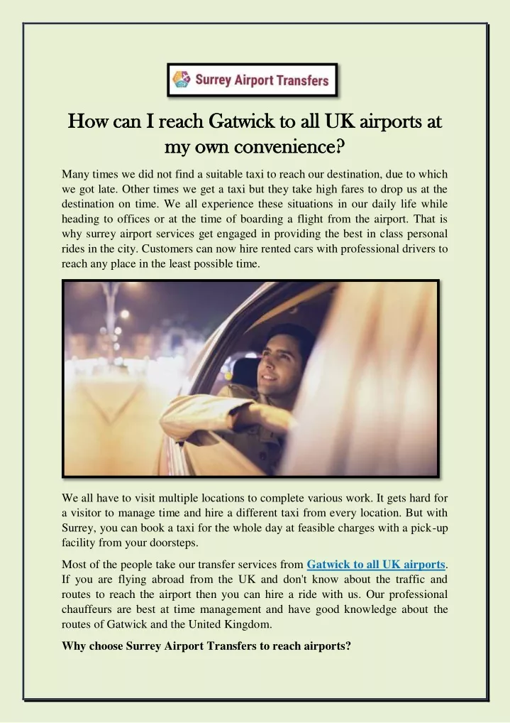 how can i reach gatwick to all uk airports