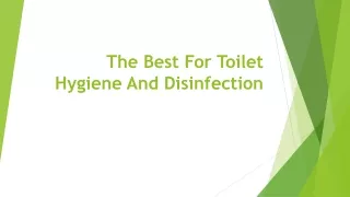 The Best For Toilet Hygiene And Disinfection