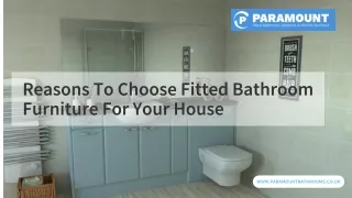 Fitted Bathroom Furniture UK