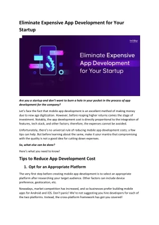 eliminate expensive app development for your