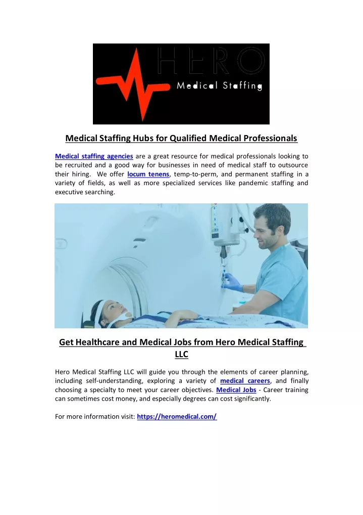 medical staffing hubs for qualified medical
