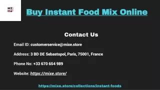 Buy Instant Food Mix Online