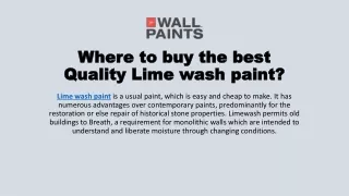 Best Quality Lime wash paint