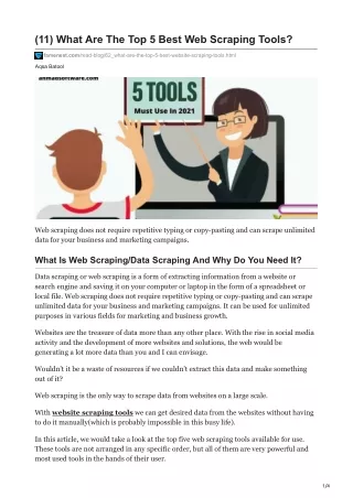 11 what are the top 5 best web scraping tools