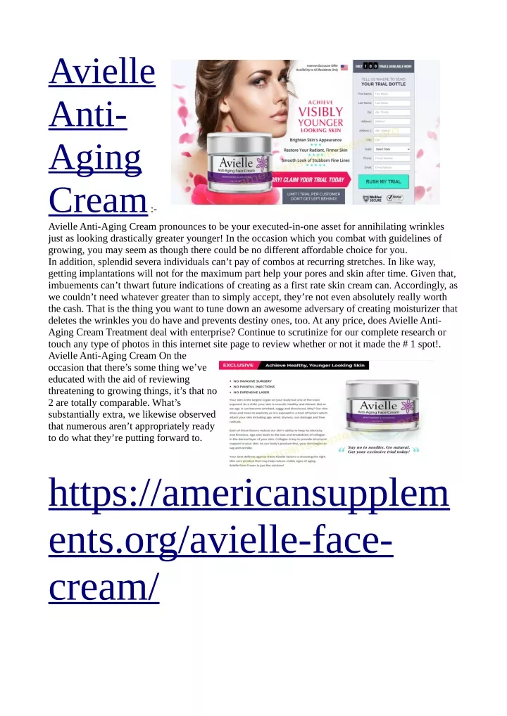 avielle anti aging cream avielle anti aging cream