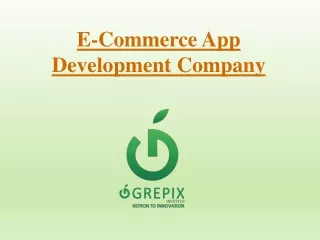 E-Commerce App Development Company