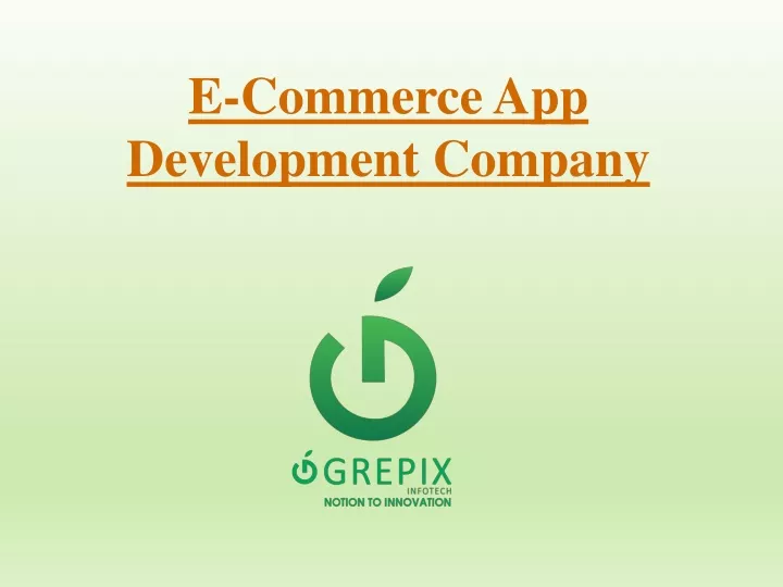 e commerce app development company