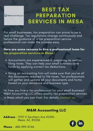 Best Tax Preparation Services in Mesa