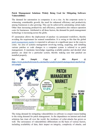 patch management solutions widely being used
